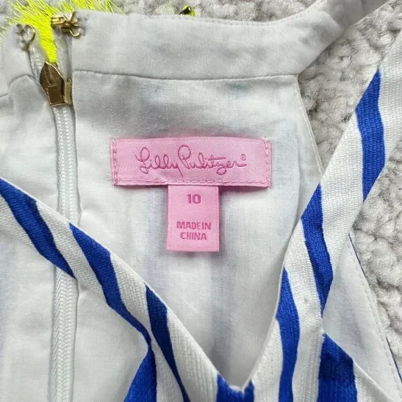 Lilly Pulitzer Iveigh Shift Blue Crush Bay Stripe Dress - Picture 5 of 11